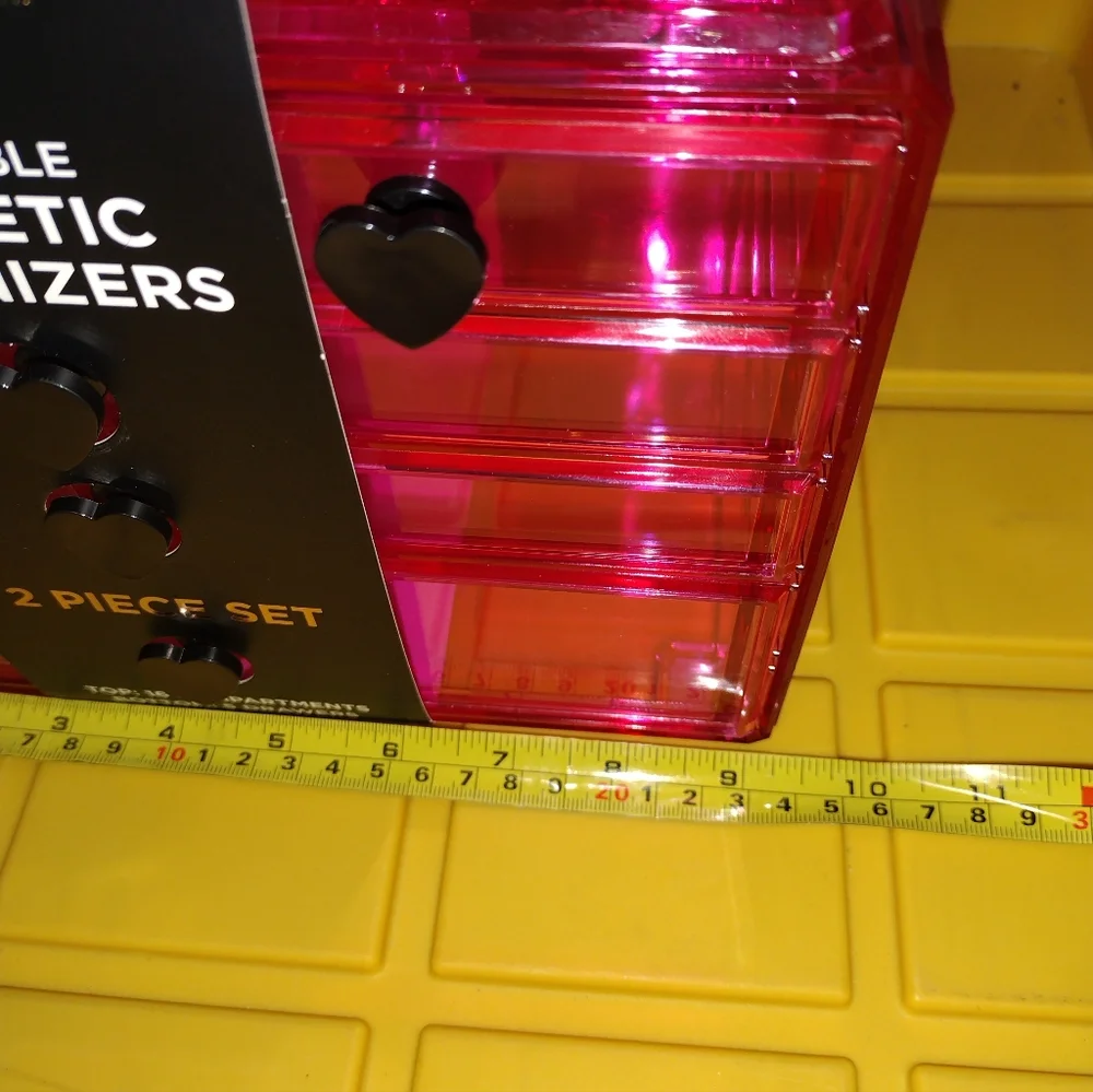 JUICY COUTURE STACKÀBLE COSMETIC ORGANIZER CLEAR PINK JUICY COUTURE ORGANIZER